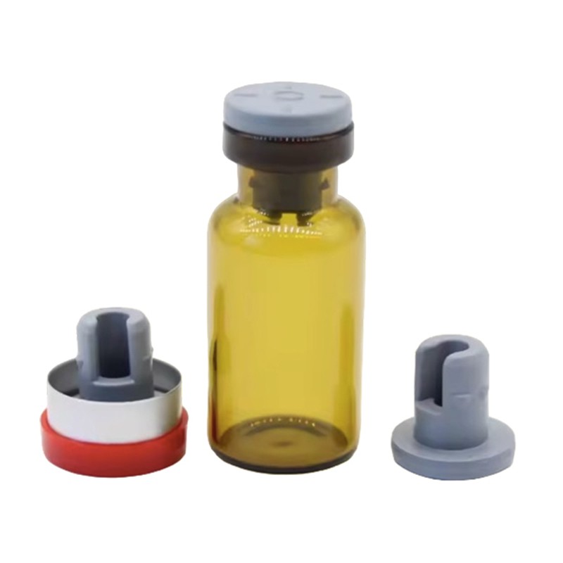 Clear Amber Molded Vials With Rubber Stopper